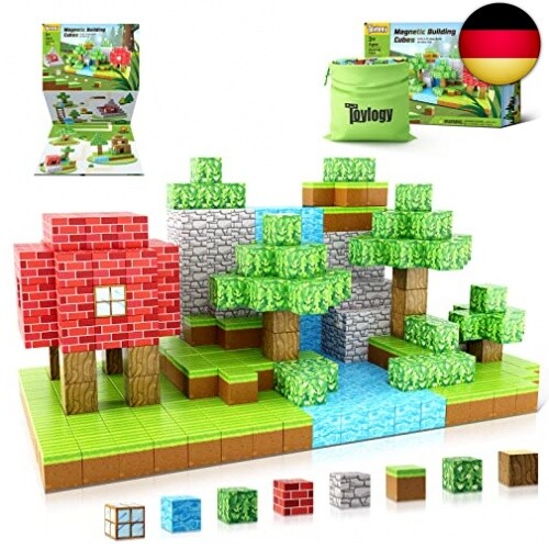 ToyUnited Magnetbausteine 200-teilig - Magischer Wald Mit Tieren