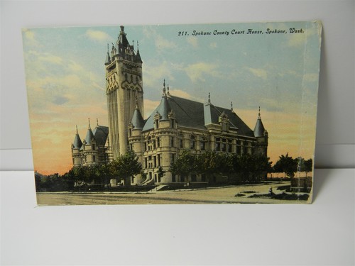 Vintage 1912 Spokane County Court House Spokane Washington Postkarte P20 - Bild 2 von 5