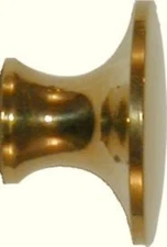 3/4" Polished Turned Solid Brass BOOKCASE Knob desk small cabinet drawer pull...