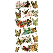 Violette Stickers - Natural Butterflies - 1 Sticker Sheet for Stationary More