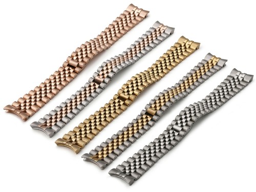 17mm 20mm Jubilee per ROLEX Watch Metal Steel Bracciale Cinturino Cinturino  Datejust Chiusura | eBay
