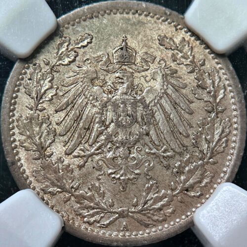 GERMANY. 1909, 1/2 Mark, Silver - NGC MS63 - Empire, Berlin - 第 1/8 張圖片