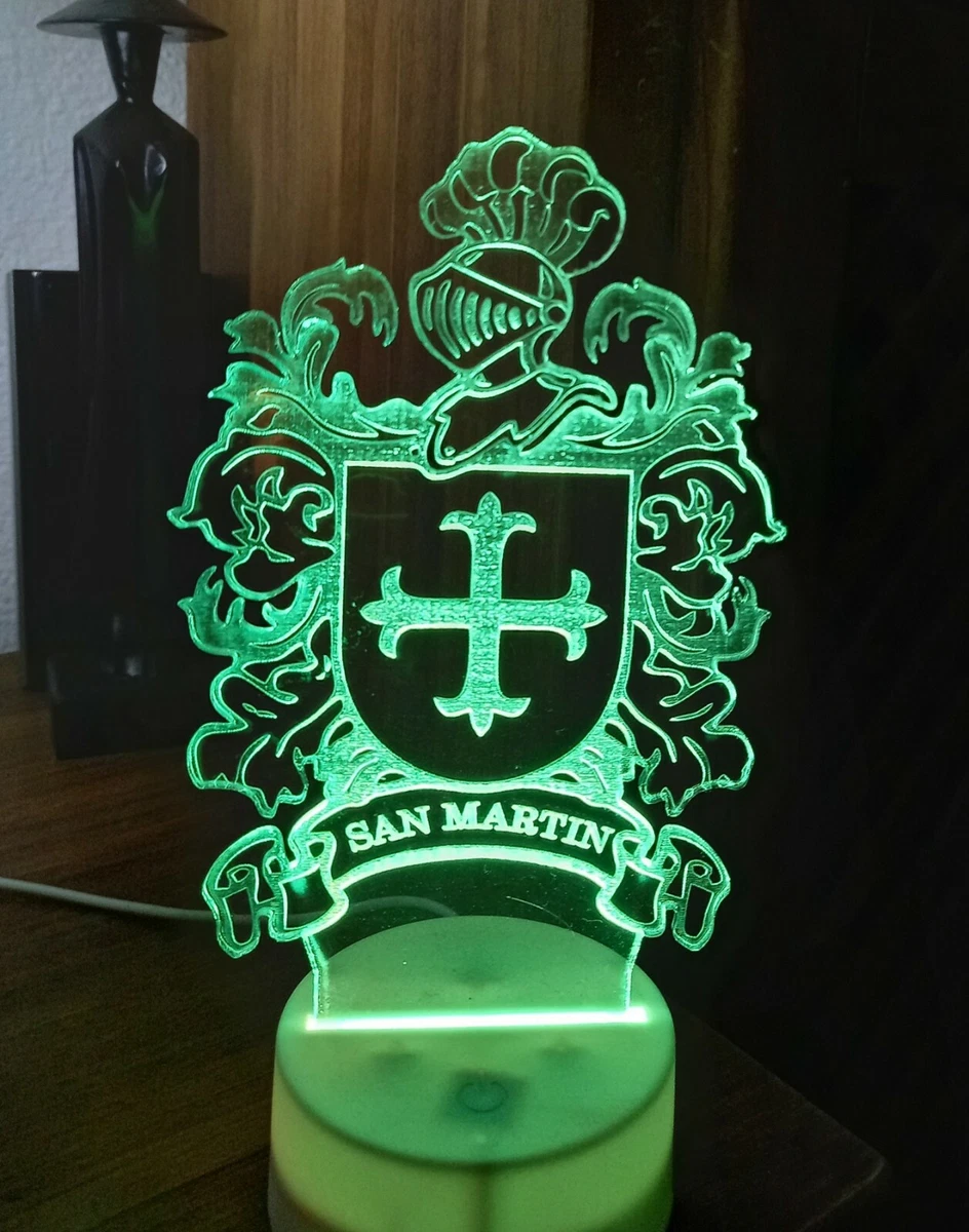 Lampara Led Escudos Apellidos