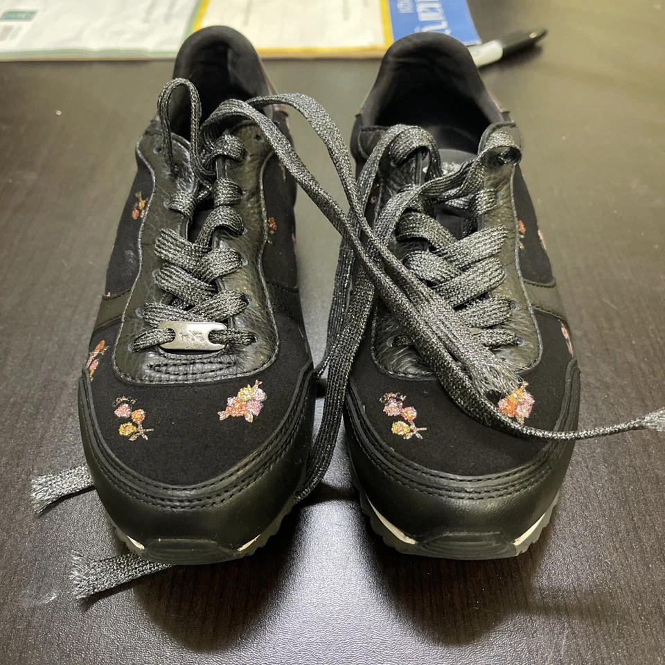 Zapatillas clásicas COACH FG2976 con estampado floral metálico brillante talla 5B Foto 4 de 4