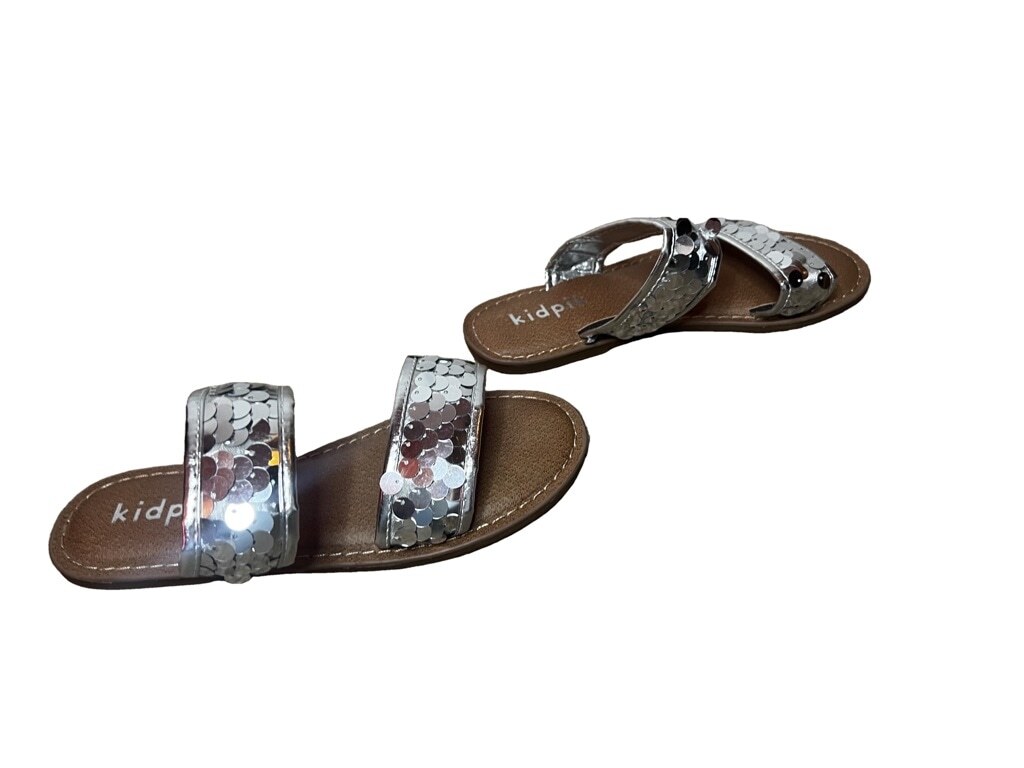 APL Sandali Kidpik bambina taglia 2 argento paillettes slides