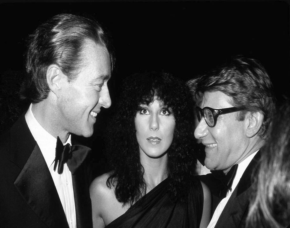 アート・デザイン・音楽 Yves Saint Laurent + Halston Halston Cher & Yves Saint Laurent At Studio 54 Print 11 x 14