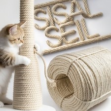 6 bis 12mm Sisalseil Leine Katzen Naturseil Natur Kratzbaum Tauwerk Sisal 10-50m