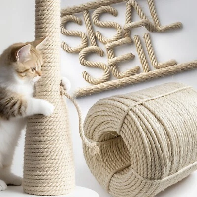 TIM'S WAREN 6 bis 12mm Sisalseil Leine Katzen Naturseil Natur Kratzbaum Tauwerk Sisal 10-50m