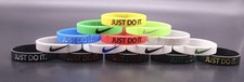 1 One 3D Nike JUST DO IT Sports Silicone Wristband Bracelet 18 Colors