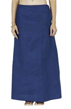 Women Cotton Petticoat Saree Underskirt Free Size Cotton Petticoat Color Blue