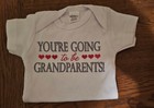 Infant One Piece Pregnancy Announcement "You'Re Going To Be Grandparents"