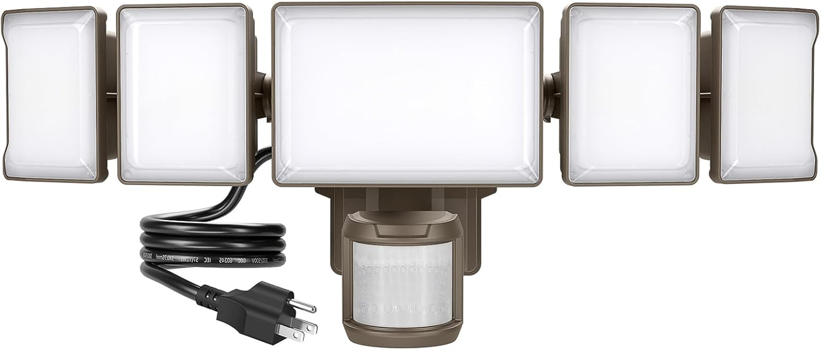 100W Motion Sensor Outdoor Plug-in Flood Light with Dusk to Dawn and 10000 Lumen