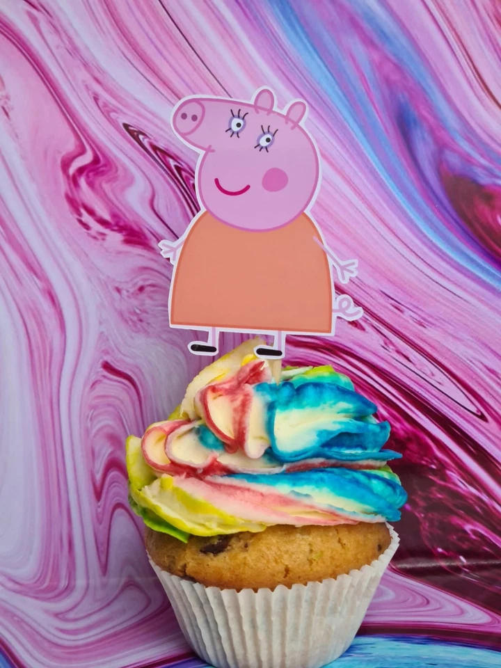 Peppa Wutz Muffin Aufstecker Peppa Wutz Topper für Muffin Muffin Deko... - Bild 3 von 4