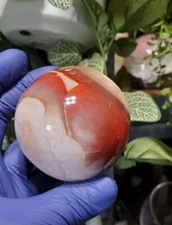 Red Carnelian Agate  Crystal Sphere 258g