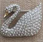 Swarovski Swan Pin Brooch Pin