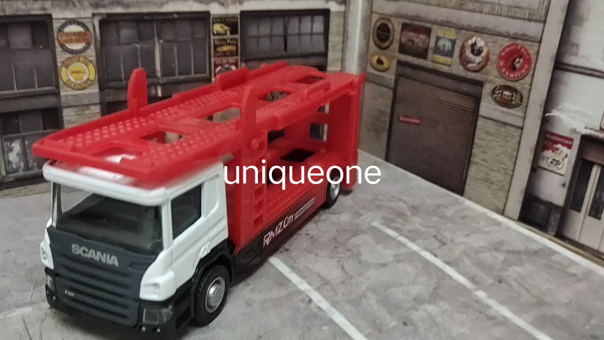 RMZ City 1:64 Scania truck Car Carrier Trailer Transporter White