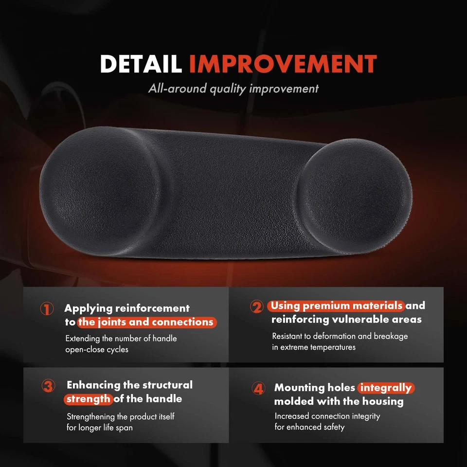 4x Manivela de ventana delantera y trasera para Jeep Cherokee Dodge Grand Caravan Chrysler Foto 4 de 4