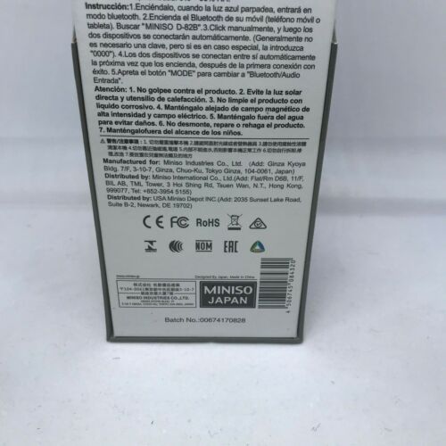 Miniso Bluetooth Wireless Portable Rechargeable Baby Blue Speaker D-82B - Picture 5 of 7