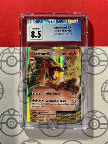 CGC 8.5 2016 Pokemon 2016 Evolutions Charizard EX 12/108 Mint PSA 1040