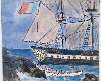 Armel de wismes - Painting Original - Watercolour - Galion Satch, Pavion Franconia