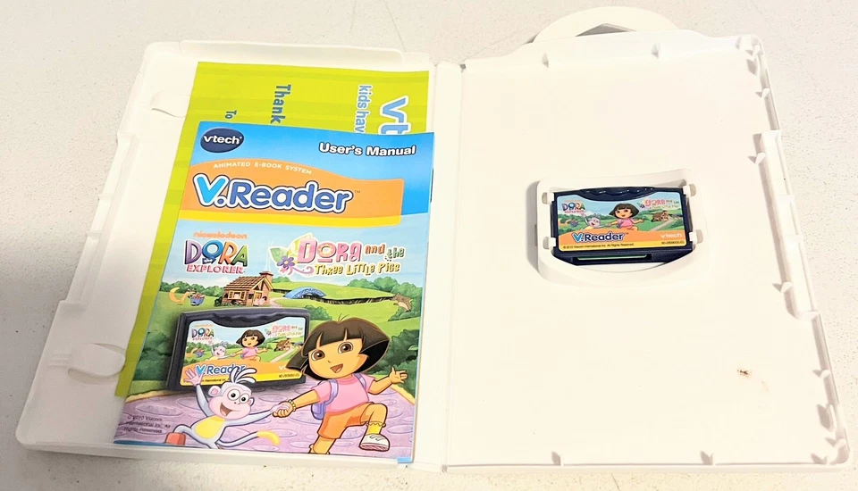 VTech V.Reader Animated E-Book System Book, Dora “ Dora & The Three Little Pigs” - Image 3 of 3