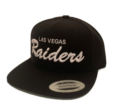 Las Vegas Raiders Script Classic Snapback Cap Hat Adjustable Black