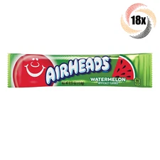 18x Bars Airheads Watermelon Flavored Chewy Taffy Candy Singles | .55oz