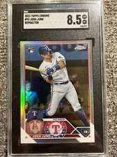 2023 topps chrome josh jung Rookie Refractor Graded SGC 8.5 rangers