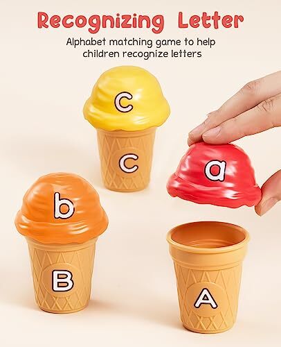 Ice Cream Preschool Learning Activities Counting and Color Sorting Set - Picture 4 of 7