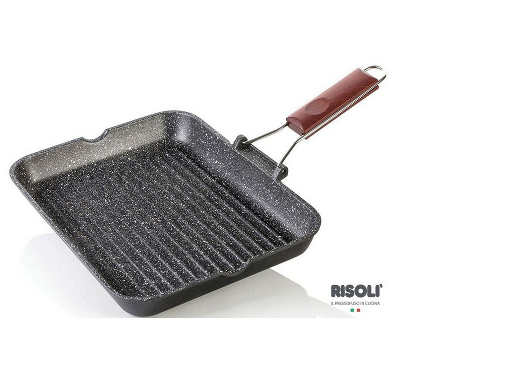 Bistecchiera Risolì Granito 26x36 Antiaderente Professionale Made in Italy