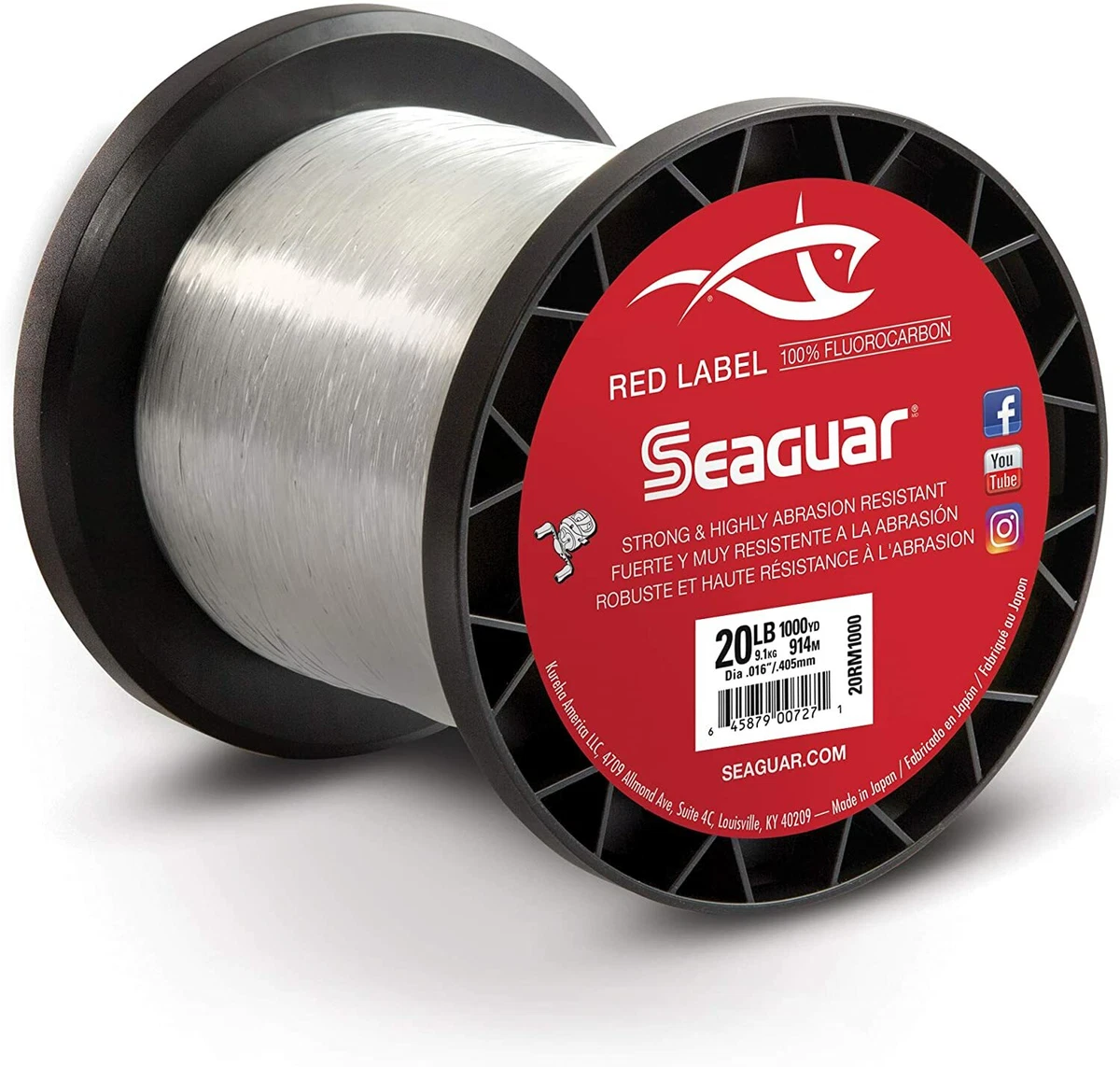 Fluorocarbone Seaguar F Meister - 300 M, 5 Lb (0,185mm) - Clair