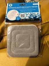 Adhesive Square Bath Treads (21 Pack) in Gray by SlipX Solutions