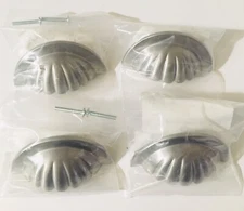 Baldwin Mellon Cap Pull Satin Nickel 4464-150-BIN 3" CTC x 1.7" Lot of 4