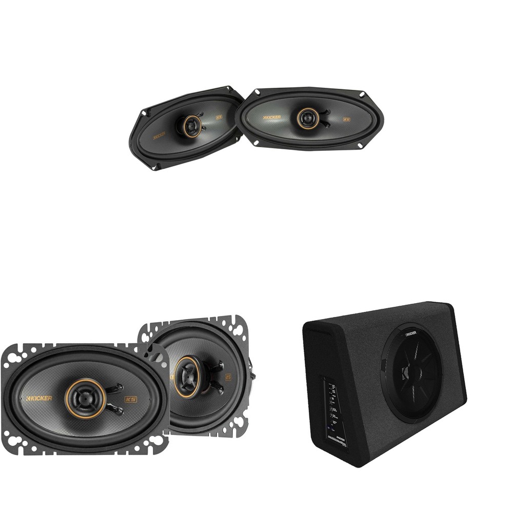 Kicker 11PT250 Truck Enclosure & Kicker 51KSC41004, 51KSC4604  KS-Series 4x10...