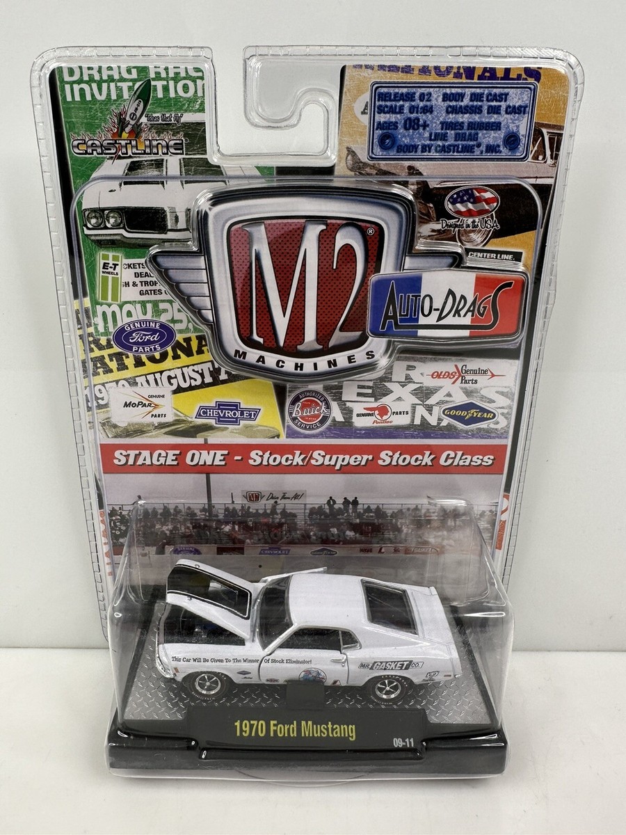Rare M2 Machines Auto-Drags 1970 Ford Mustang Chase White | eBay