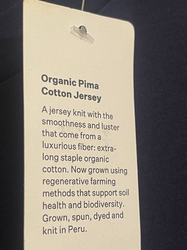 Tunica girocollo Eileen Fisher cotone biologico inchiostro cotone biologico XL nuova con etichette $88 - Foto 2 di 2