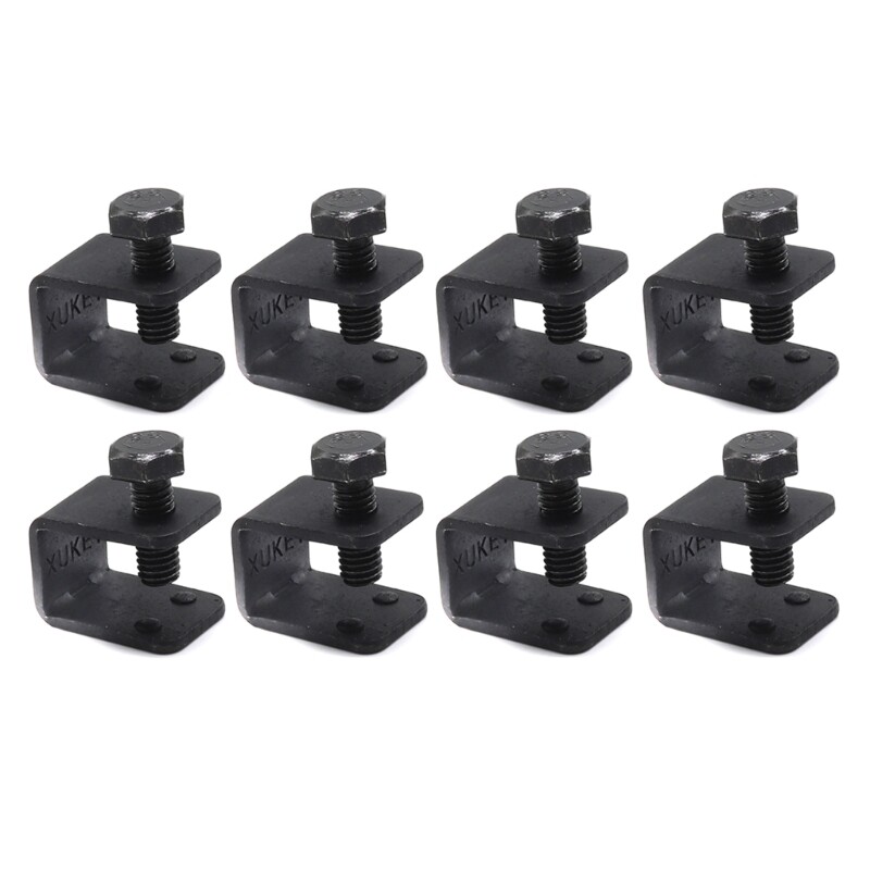 8Pcs Mudguard Fixer Bumper Clamp Car Mud Screws Bolts Fastening Nut Clips