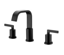 LUXIER Contemporary 8 in. Widespread 2-Handle Bathroom Faucet - Matte Black
