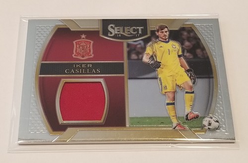 2016-17 Panini Select Iker Casillas Select Materials Jersey Spain Real Madrid