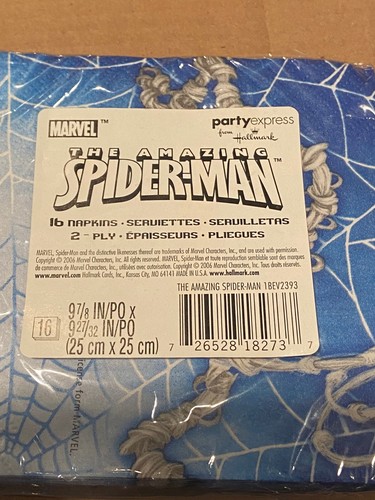 2 Packs Amazing Spider-Man Party Napkins 16 -2 Ply *NEW* h1 - Picture 2 of 4