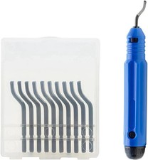 Deburring Tool Set Metal Handle Deburrer  10PCS BS1010 HSS Burr Removal Blades