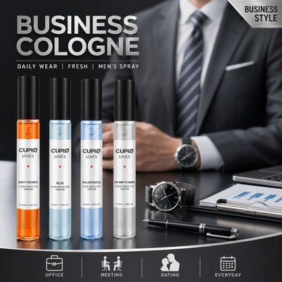 CUPID Men's Cologne Spray Set Fresh Woody Fragrance Office Business Daily Wear