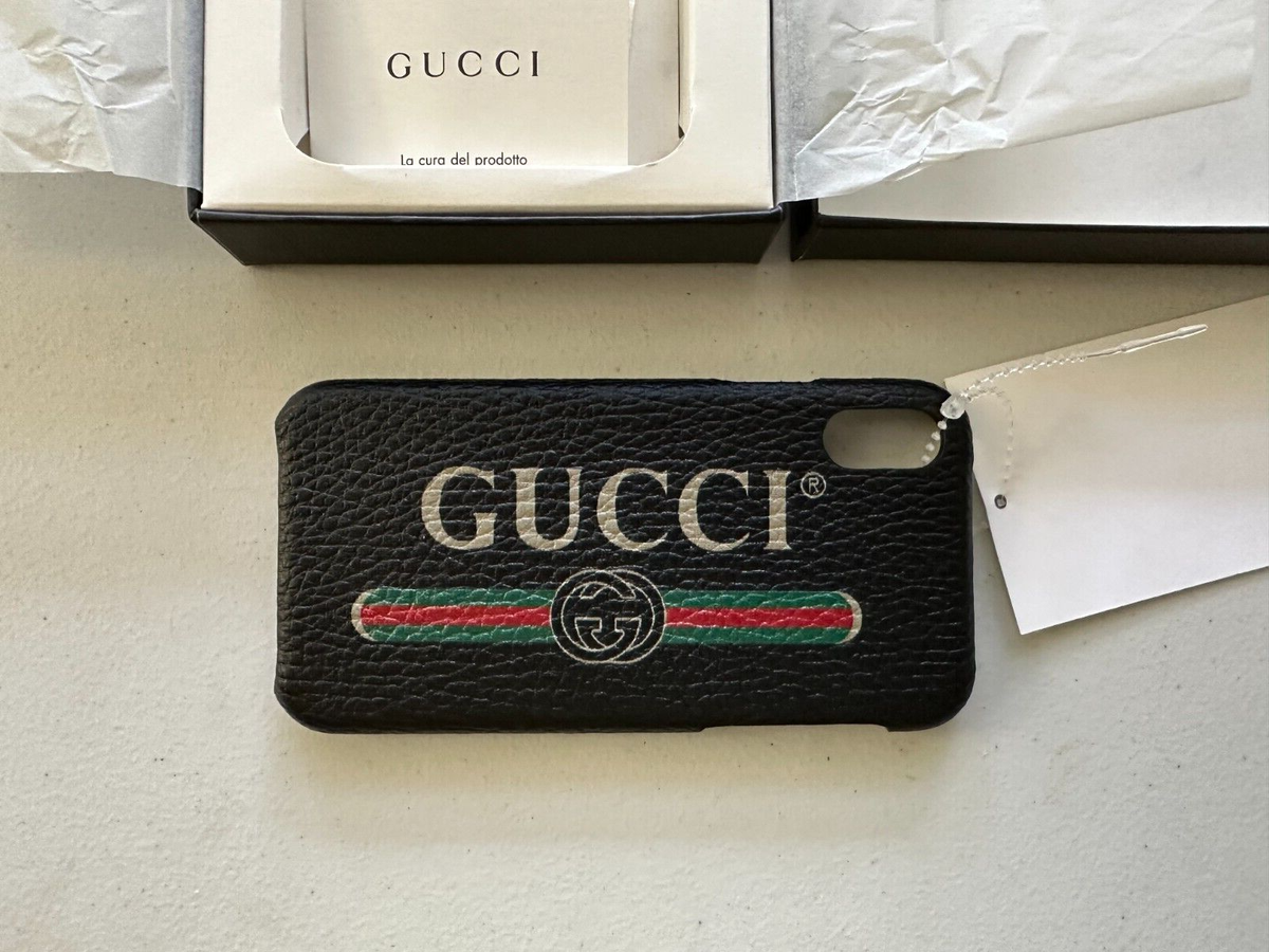 Gucci Print Black IPhone X Smart Phone Case 549080 92E00-8161 | eBay