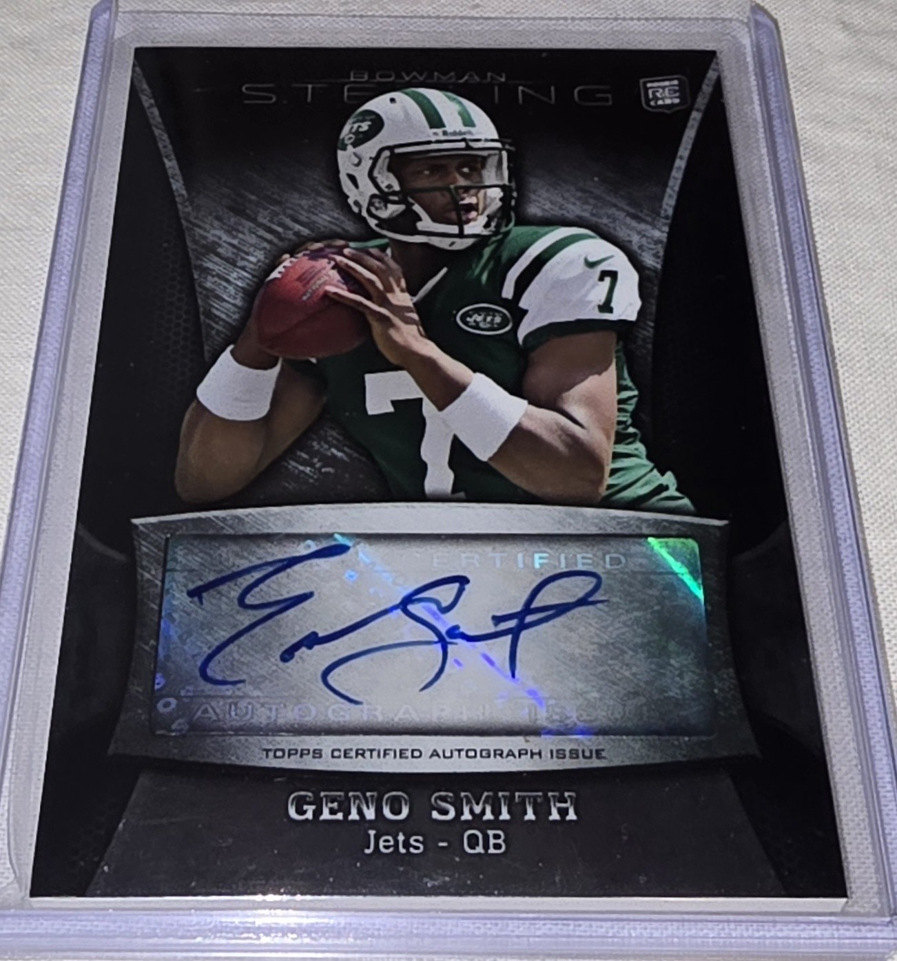 Geno Smith Bowman Sterling Autographed Rookie Relic #GS Base
