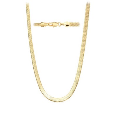 14K Gold Kette Halsketten für Damen & Herren Zierlich 4mm Schlangenkette Damen Nicht Teer...