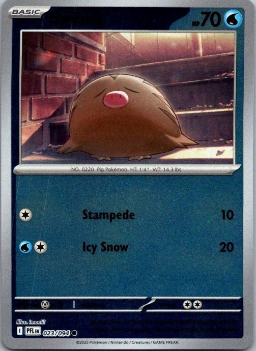 Swinub ME02: Phantasmal Flames 023/094 NM Reverse Holo