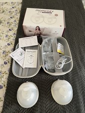 Momcozy M5 Double Wearable Breast Pump, 9-Levels, White with 2 Falange Set