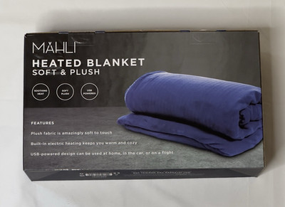 Mahli Heated Travel Blanket USB Powered New