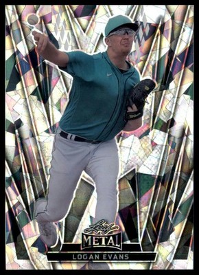 2024 Leaf Metal #40 Logan Evans Crystal Silver #/15