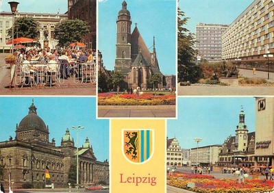 AK - Leipzig - GDR Messestadt - Thomaskirche Naschmarkt Dimitrov Museum Market -.